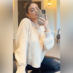 Kendall & Kylie Soft Tan Crew Neck Sweater